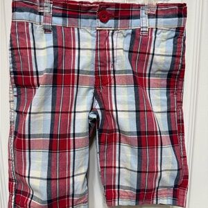 Levi's Red and Blue Plaid Boys Shorts